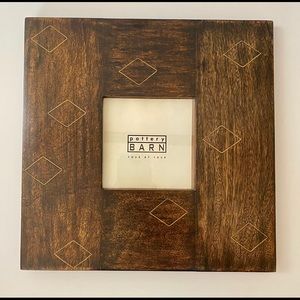 Pottery Barn wood 4 x 4 picture frame